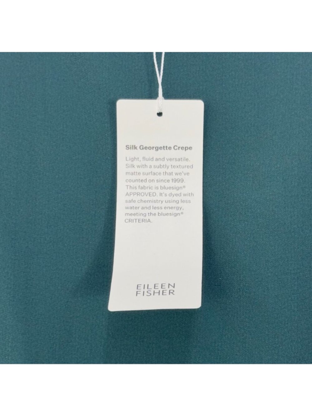 Eileen Fisher Sleeveless Hi-low 100% Silk Georgette Crepe Top Deep Teal Size XS - Picture 3 of 10